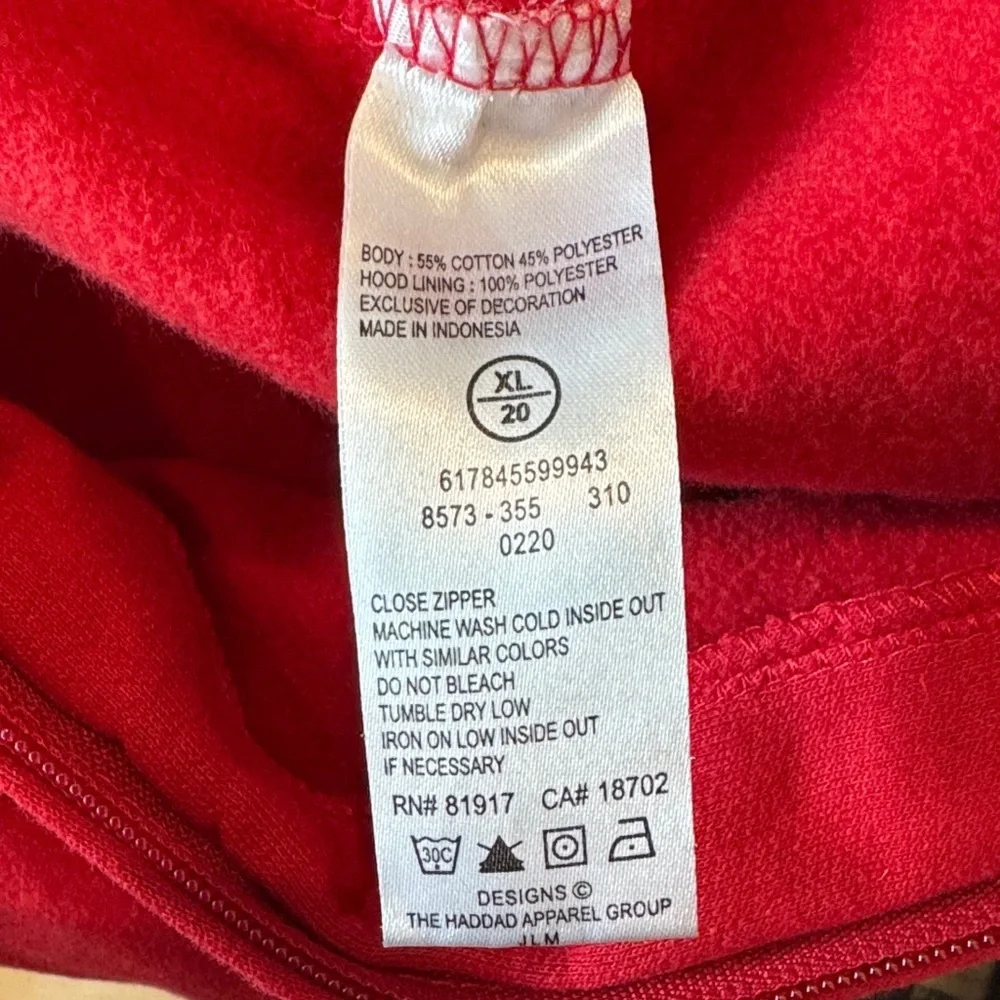Jordan Red Zip Up Sweater